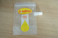 Claro levántese el empaquetado amarillo de la bolsa del canalón reutilizable para el empaquetado líquido