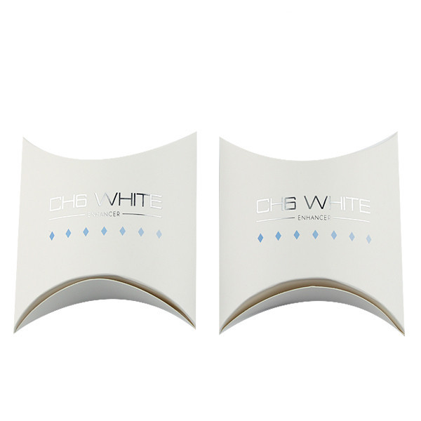 Caja de papel de la almohada de la caja de la extensión blanca mate del pelo con el logotipo impreso, servicio de encargo proporcionado