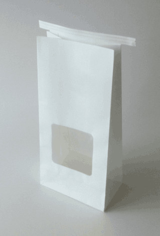 El papel de Kraft blanco modificó las bolsas de papel para requisitos particulares con Tintie para el empaquetado del té/del chocolate de Oolong
