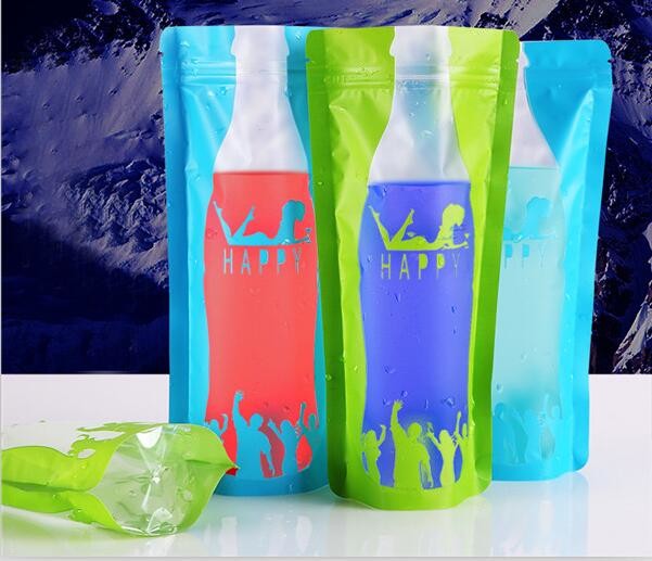 Despeje las bolsas plásticas impresas de la bebida del verano que empaquetan con 400ml 500ml 600ml
