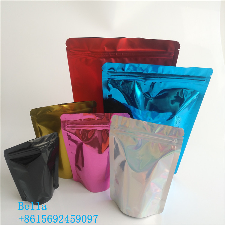 El empaquetado olográfico se levanta el arreglo para requisitos particulares de los bolsos de la bolsa de la cremallera impreso para la ropa