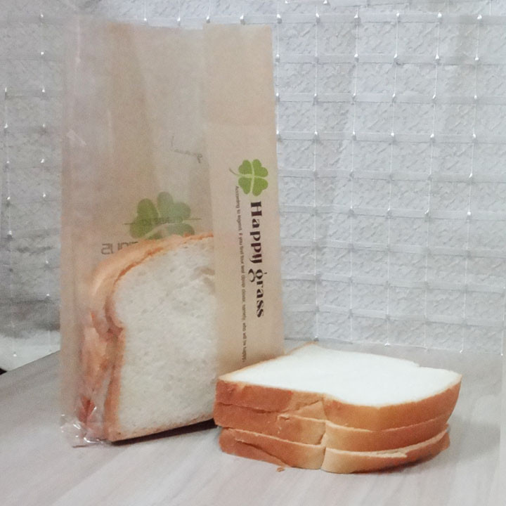 Coloque la ventana modificada para requisitos particulares comida de las bolsas de papel de Kraft para arriba que embala claramente para el pan