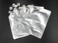 Hermético levántese la bolsa de la hoja que empaqueta el bolso de plata vertical del papel de aluminio con el Ziplock y el canalón