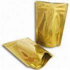 Bolsas plásticas brillantes del oro que empaquetan con el bolso de empaquetado de la impresión de la cremallera/del oro