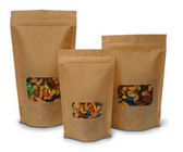 La venta al por menor, ampliamente utilizada, bolsa de papel de Kraft para la comida, bocados empaqueta para las nueces, galletas, chocolate