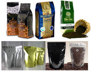 Cree el bolso de café para requisitos particulares de la hoja con una válvula de desgasificación de la manera, verde/negro
