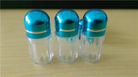 Botellas de píldora transparentes del plástico transparente del picosegundo para las píldoras sexuales que empaquetan con el casquillo del metal