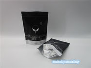Las bolsas plásticas negras/blancas mates que empaquetan, se levantan bolsos de café con la cremallera