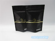 Las bolsas plásticas que empaquetaban, logotipo del polvo del café imprimieron negro mate de empaquetado del grano de café