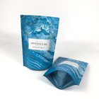 Las bolsas embaladas reutilizables impresas para el baño empapan se colocan encima de la cremallera de aluminio Matte Blue Mylar