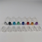 Botellas de píldoras de plástico de colores Capsula de metal Contenedor de cápsulas grabado Artesanía Material ABS