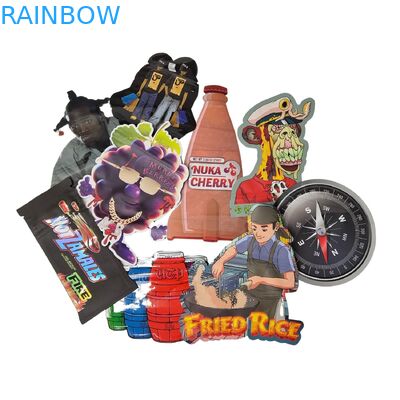 Bolsas Mylar comestibles de 3.5g con cierre Ziplock, con forma especial para caramelos, hierbas, galletas y gomitas