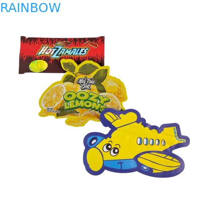 Bolsas Mylar comestibles de 3.5g con cierre Ziplock, con forma especial para caramelos, hierbas, galletas y gomitas