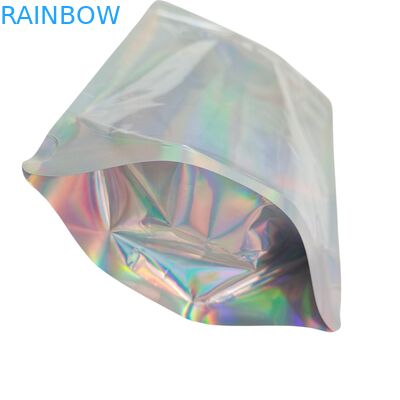 Bolsas personalizadas holográficas de color con cierre hermético y función resellable