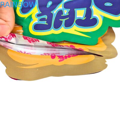 Bolsa Mylar Ziplock de 3.5g 7g 14g Comestible a Prueba de Niños de Papel de Aluminio para Galletas y Gomitas