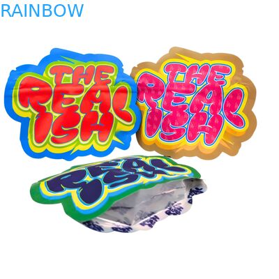 Bolsa Mylar Ziplock de 3.5g 7g 14g Comestible a Prueba de Niños de Papel de Aluminio para Galletas y Gomitas