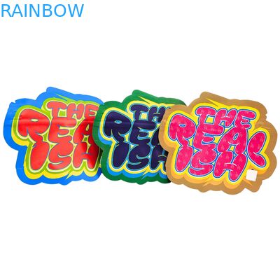 Bolsa Mylar Ziplock de 3.5g 7g 14g Comestible a Prueba de Niños de Papel de Aluminio para Galletas y Gomitas