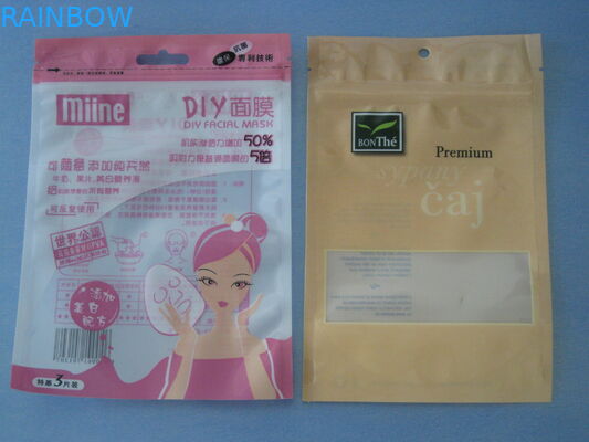 Bolso de empaquetado cosmético Bpa del papel de aluminio libremente con la cerradura de la cremallera