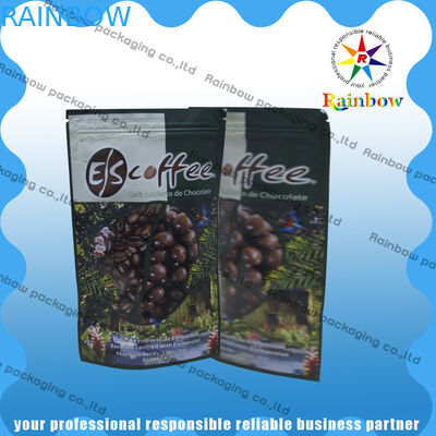 Bolsitas de té del papel de aluminio que empaquetan con la parte inferior Ziplock y redonda