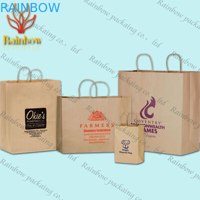 Delicado impresa lujo de encargo del bolso de compras del papel hecho a mano de Reycled