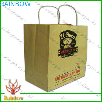 Llévese los bolsos de compras de papel con la manija y el hermoso diseño