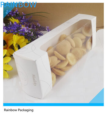 Cajas de empaquetado de papel de la torta de lujo recicladas con la ventana transparente