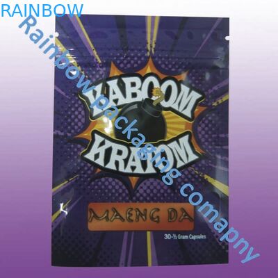 Las bolsas de plástico de encargo impermeables de la cremallera 100 micrones para el incienso herbario