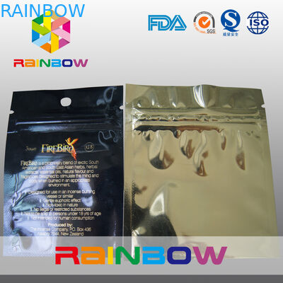 Los tres lados planos sellaron la cremallera de la lámina de mylar con el agujero del hange