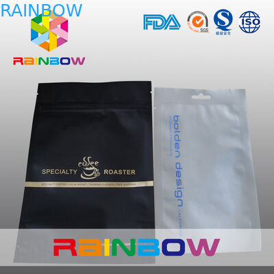 Los tres lados planos sellaron la cremallera de la lámina de mylar con el agujero del hange