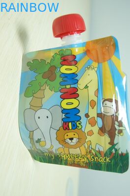 Bolsa material de encargo del canalón del papel de aluminio de los alimentos para niños que empaqueta con la impresión completa