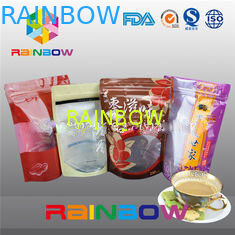 Bolso del bocado del papel de Kraft que empaqueta para la cecina con la cremallera, bolsa de la hoja de la categoría alimenticia