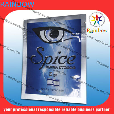 ANIMAL DOMÉSTICO del bolso del papel de aluminio de 100 micrones/AL/PE para el paquete herbario del incienso