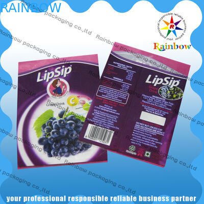 El plástico de embalar de la botella de la bebida envuelve prenda impermeable sensible al calor de la impresión de encargo