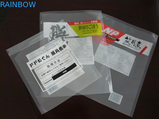 El sello de vacío transparente de la comida empaqueta la etiqueta engomada para cocinar/limpieza