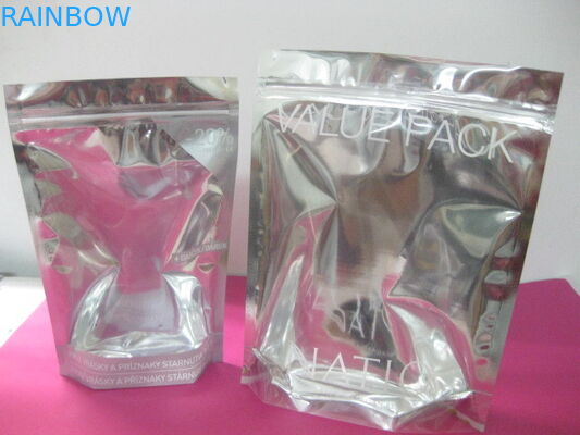 Bolso de empaquetado cosmético del ANIMAL DOMÉSTICO/PE del cierre en la parte superior reciclable con el frente claro