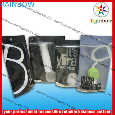 Levántese la impresión colorida de empaquetado cosmética del bolso con el Ziplock