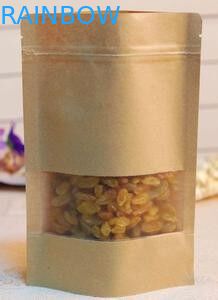 Las bolsas de papel modificadas para requisitos particulares recicladas, se levantan el bolso de empaquetado del papel de Kraft