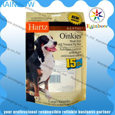 Bolso modificado para requisitos particulares perro del alimento para animales reciclado con el escudete y la cremallera inferiores