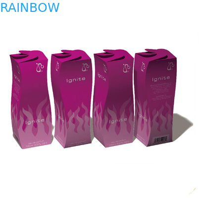 Caja de papel de los cosméticos rojos que empaqueta el Libro Blanco de 350 gramos para la exhibición