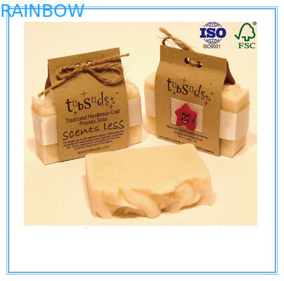 Aduana de empaquetado reciclada de la caja del jabón de papel impresa con la secuencia del cierre