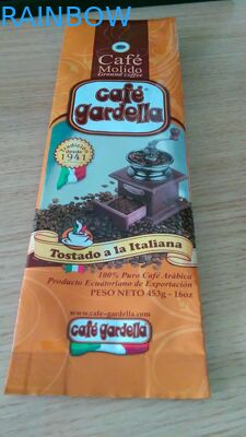 Bolsas plásticas impresas aduana que empaquetan, empaquetado del grano de café de la cremallera