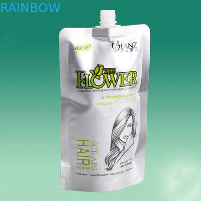 De plata levántese la hoja de empaquetado de la bolsa del canalón reciclable para el cuidado del cabello