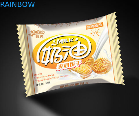 Bolsas plásticas transparentes amarillas poner crema del PE/de NY /PET que empaquetan la ventana para la comida del pan