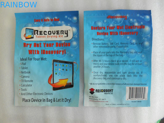 Bolsa lateral de la hoja de la impresión del sello tres que empaqueta el Ziplock plano para los productos electrónicos