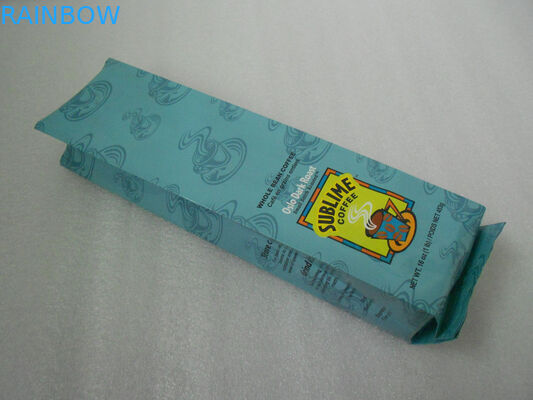 Papel de aluminio lateral azul del escudete que empaqueta, empaquetado del grano de café