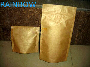 El oro lleno laminado Ziplock del bolso de PrintingPlastic del papel de aluminio se levanta el final mate