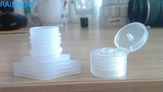 Bolsa plástica de encargo del canalón del azul de cielo que empaqueta el empaquetado de la bebida del zumo de naranja