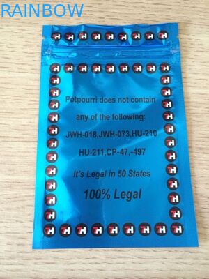 incienso herbario del popurrí 7H de aluminio del bolso azul del papel no tóxico