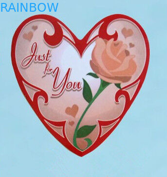 Etiqueta engomada auta-adhesivo del cuaderno de la forma del corazón con los modelos de la historieta