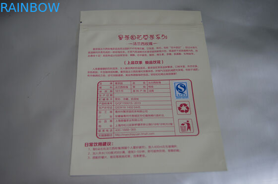 Bolsita de té de encargo plana del papel de aluminio que empaqueta para el té de Rose del francés